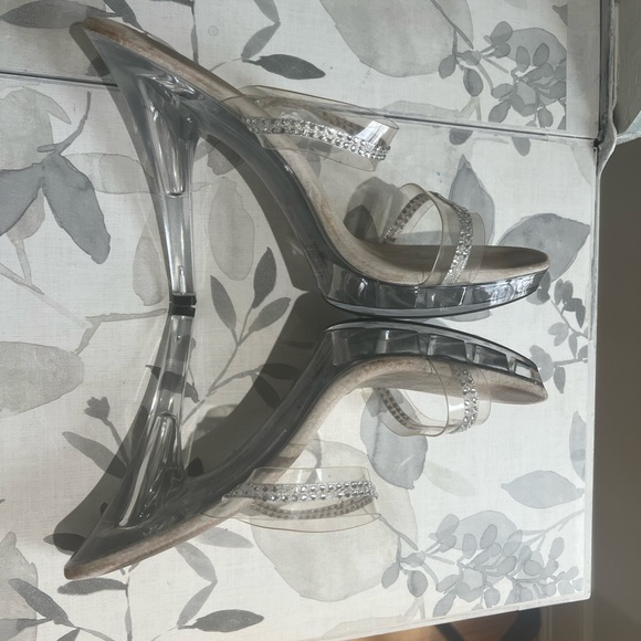 Ellie M-Loretta Clear Crystal Competition Fetish Open Toe 5" Heels 3/4" Platform - Picture 6 of 7